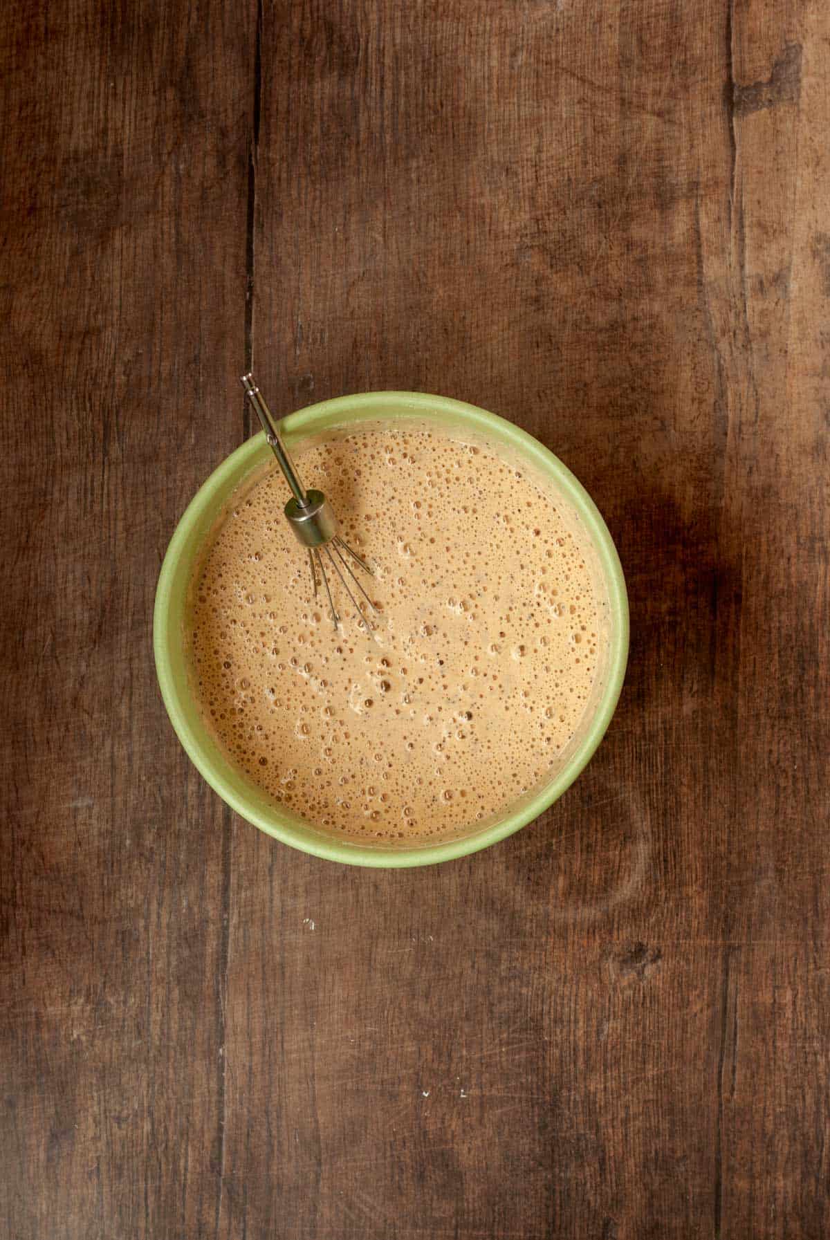 Bowl of muffin batter.